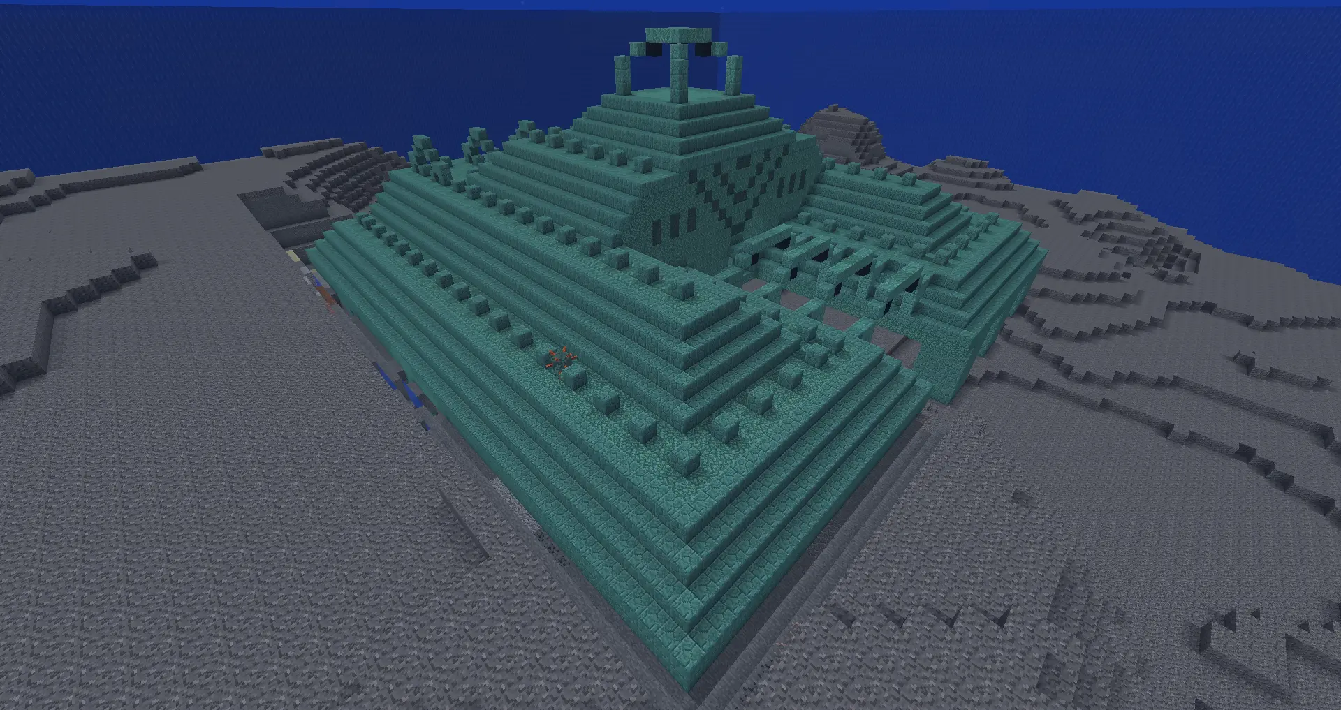 Ein Ozeanmonument mit entfernter Wassertrübheit und <a href="FullBright">FullBright</a>: