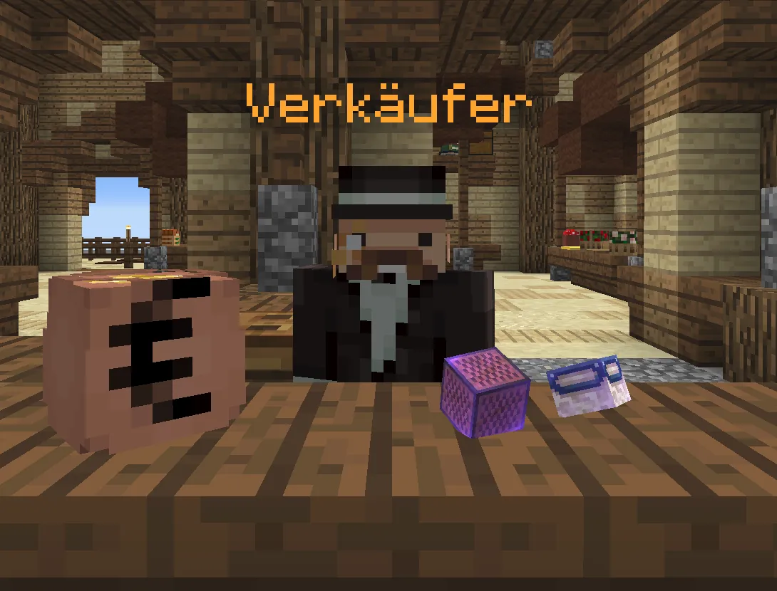 Ein eigentlich unsichtbarer Rüstungsständer beim Orb-Verkäufer: