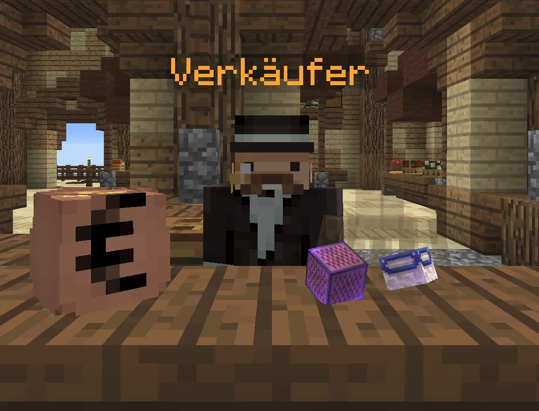 Ein eigentlich unsichtbarer Rüstungsständer beim Orb-Verkäufer: